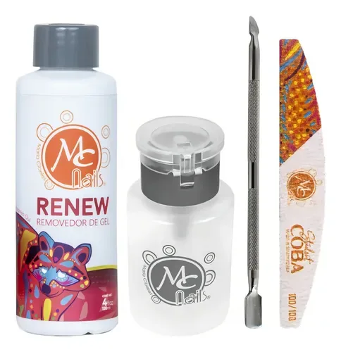 MC Nails Pack removedor de gel y acrílico, 4 piezas (removedor y retiro), foto de la publicación en Mercado Libre