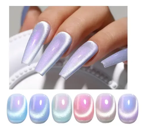Gel ojo de gato Aurora boreal, 6 tonos