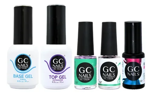 GC Nails Kit rubber, top, base y bond 1 y 2 (kits base top y bond), foto de la publicación en Mercado Libre